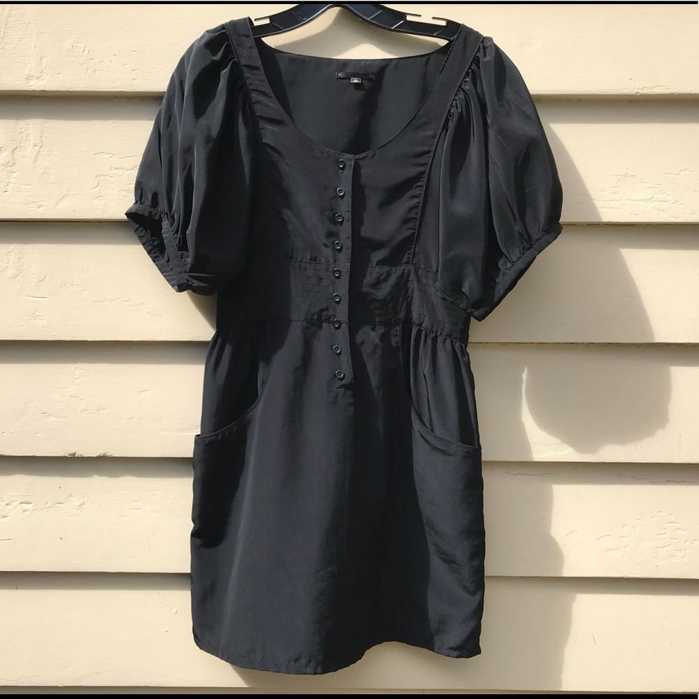 Vintage 80s puff sleeve dress